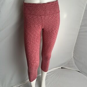 RBX Space Dyed pink soft cotton stretch capri leggings